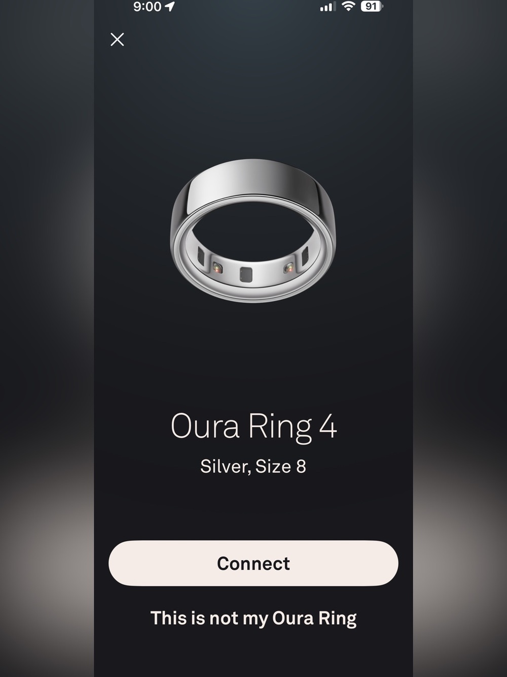 Oura ring 4 silver size 8 - Picture 7 of 7